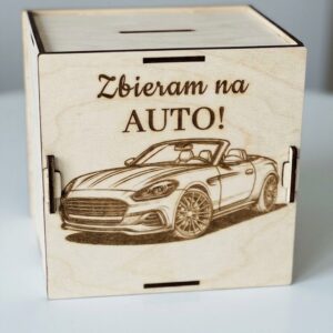Skarbonka wykreślanka – Zbieram na auto